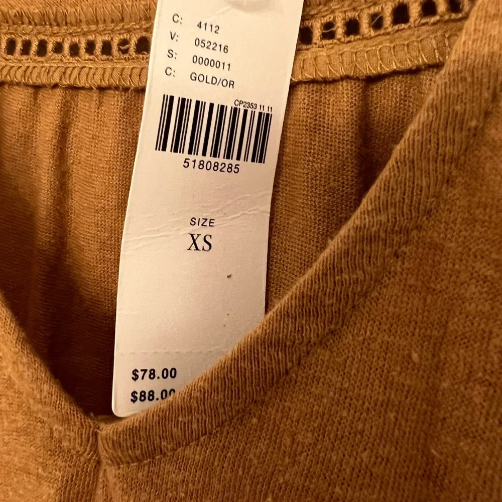 Anthropologie brand new with tags adorable copper brown color babydoll shirt - Picture 9 of 9